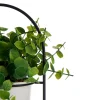 Planta artificial con soporte negro de metal