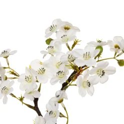 Planta cerezo blanca artificial 26cm