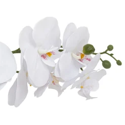 Planta orquídea blanca artificial con maceta 52cm