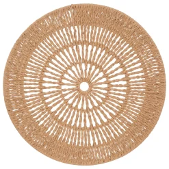 Plato Decorativo De Corda Beiga Sea View 76cm