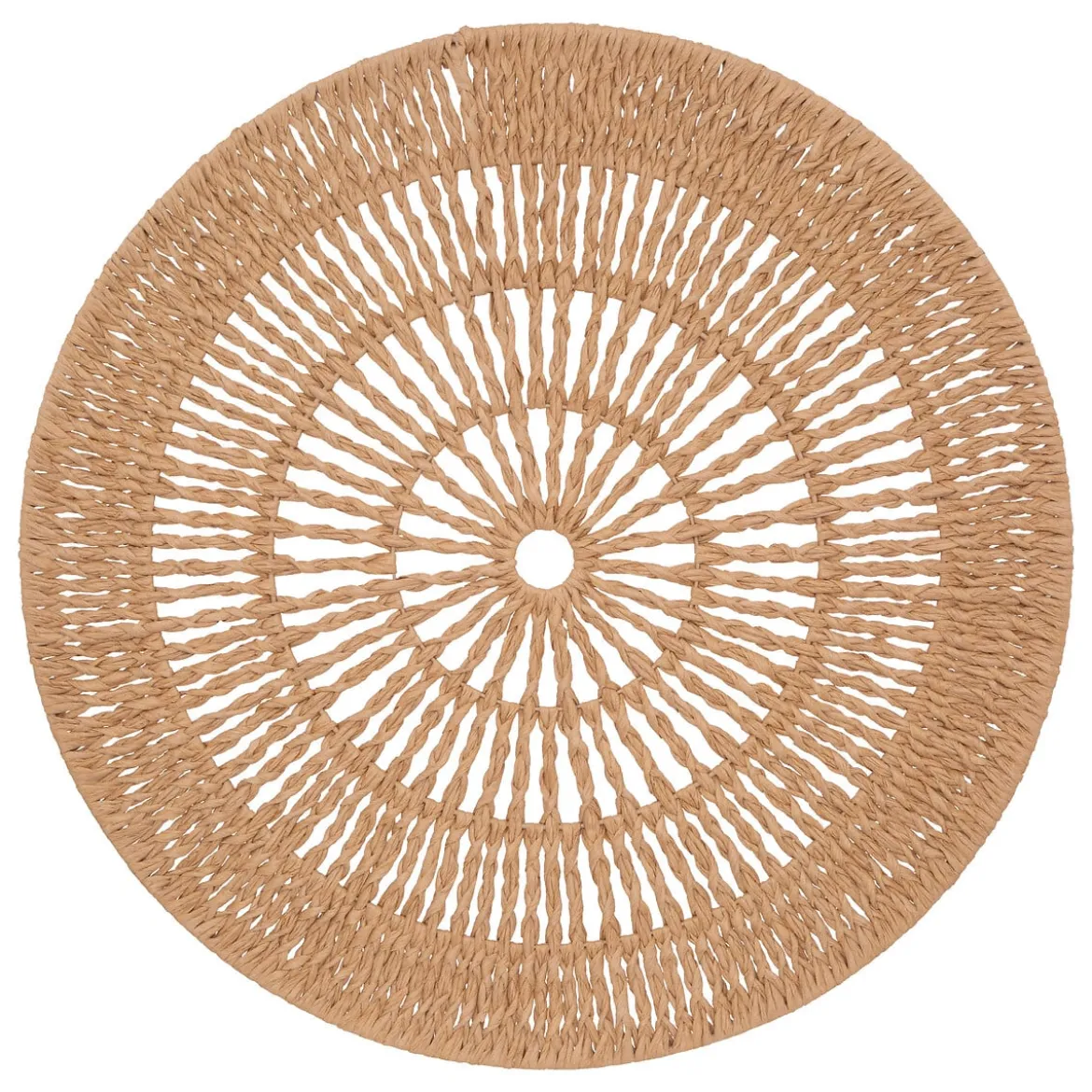 Plato Decorativo De Corda Beiga Sea View 76cm