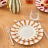Plato de postre CHERI amarillo de porcelana 19cm