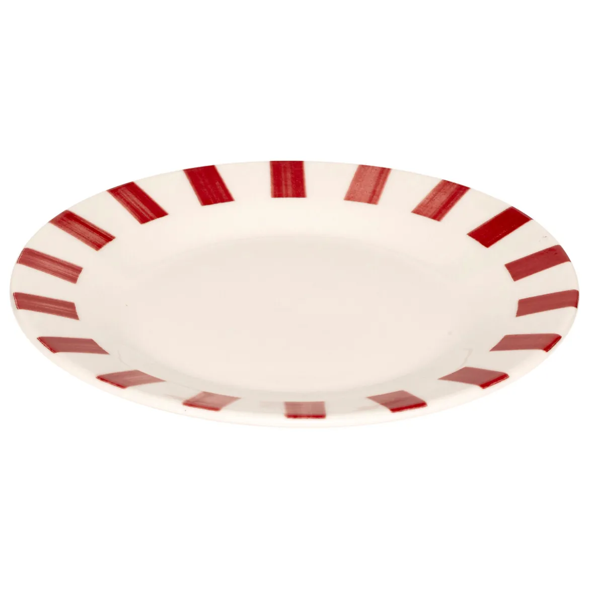 Plato de postre CHERI rojo de porcelana 19cm
