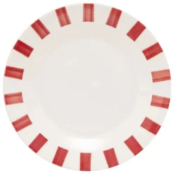Plato de postre CHERI rojo de porcelana 19cm