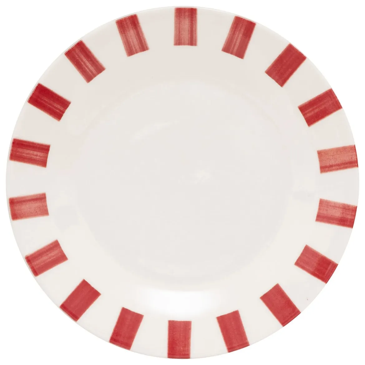 Plato de postre CHERI rojo de porcelana 19cm