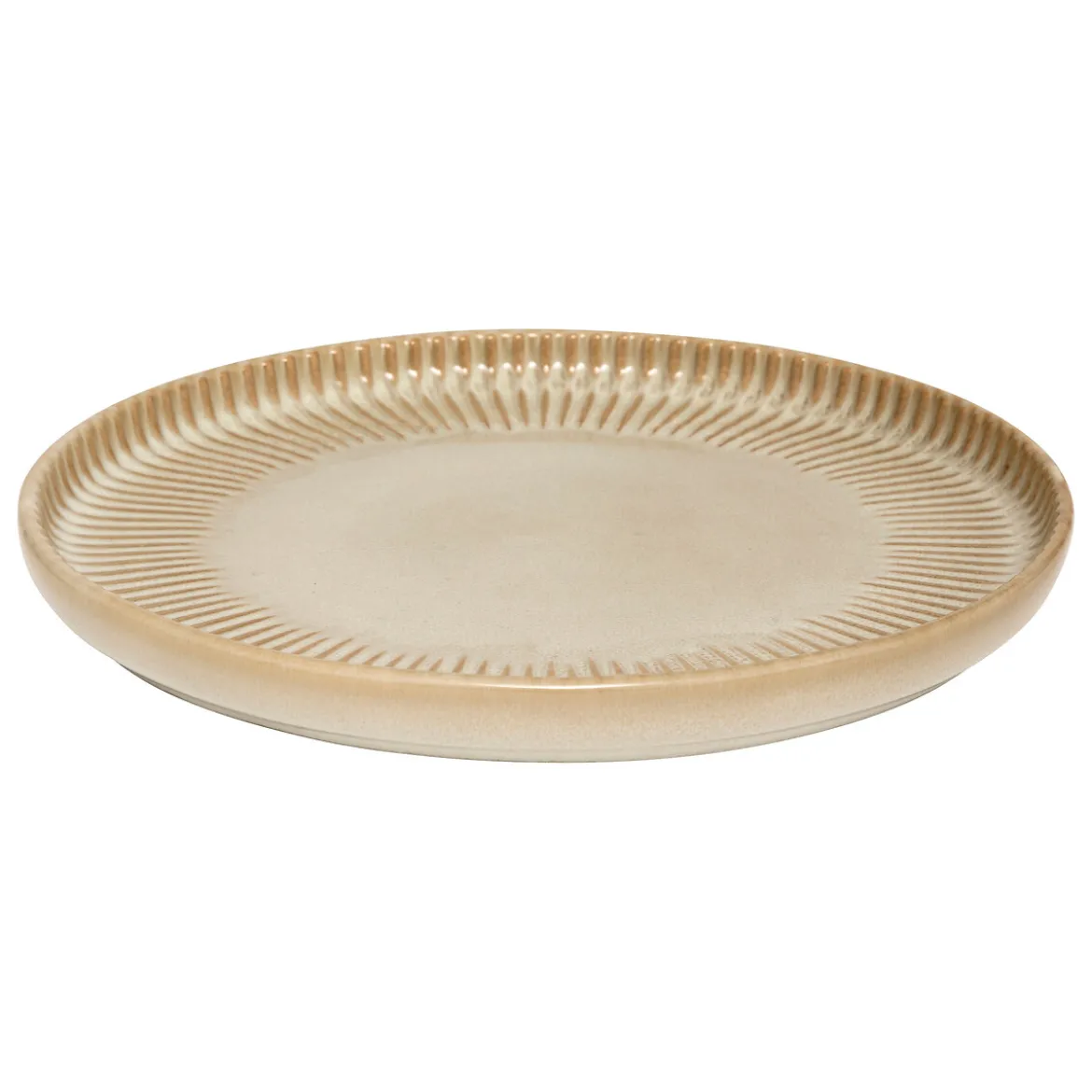 Plato de postre CHLOE beige de cerámica 20cm