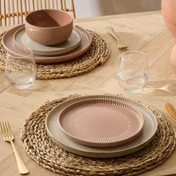Plato de postre CHLOE marrón 20cm