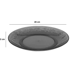 Plato de postre ESTIVA 20cm gris de poliestireno