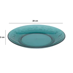 Plato de postre ESTIVA 20cm verde de poliestireno