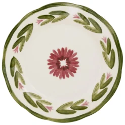 Plato de postre MONA verde de porcelana 19cm