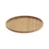 Plato de postre natural de bambú 19.5cm