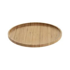 Plato de postre natural de bambú 19.5cm