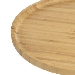 Plato de postre natural de bambú 19.5cm