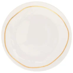 Plato de postre SELENA blanco de porcelana 18cm