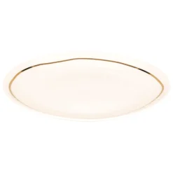 Plato de postre SELENA blanco de porcelana 18cm