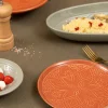 Plato de postre SIENNA terracota 20cm