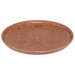 Plato de postre SIENNA terracota 20cm