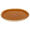 Plato de postre WONJA marrón de cerámica 27cm