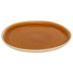 Plato de postre WONJA marrón de cerámica 27cm