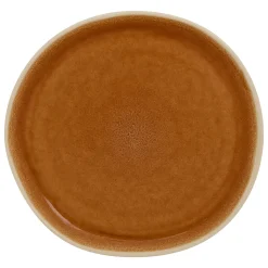 Plato de postre WONJA marrón de cerámica 27cm