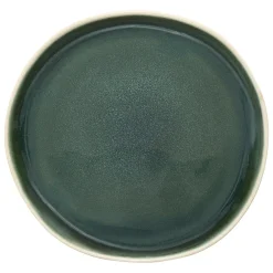 Plato de postre WONJA verde de cerámica 21cm