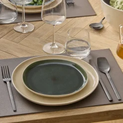 Plato de postre WONJA verde de cerámica 21cm
