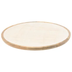 Plato de presentación AVA blanco de madera mango