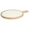 Plato de presentación INAYA blanco de madera mango