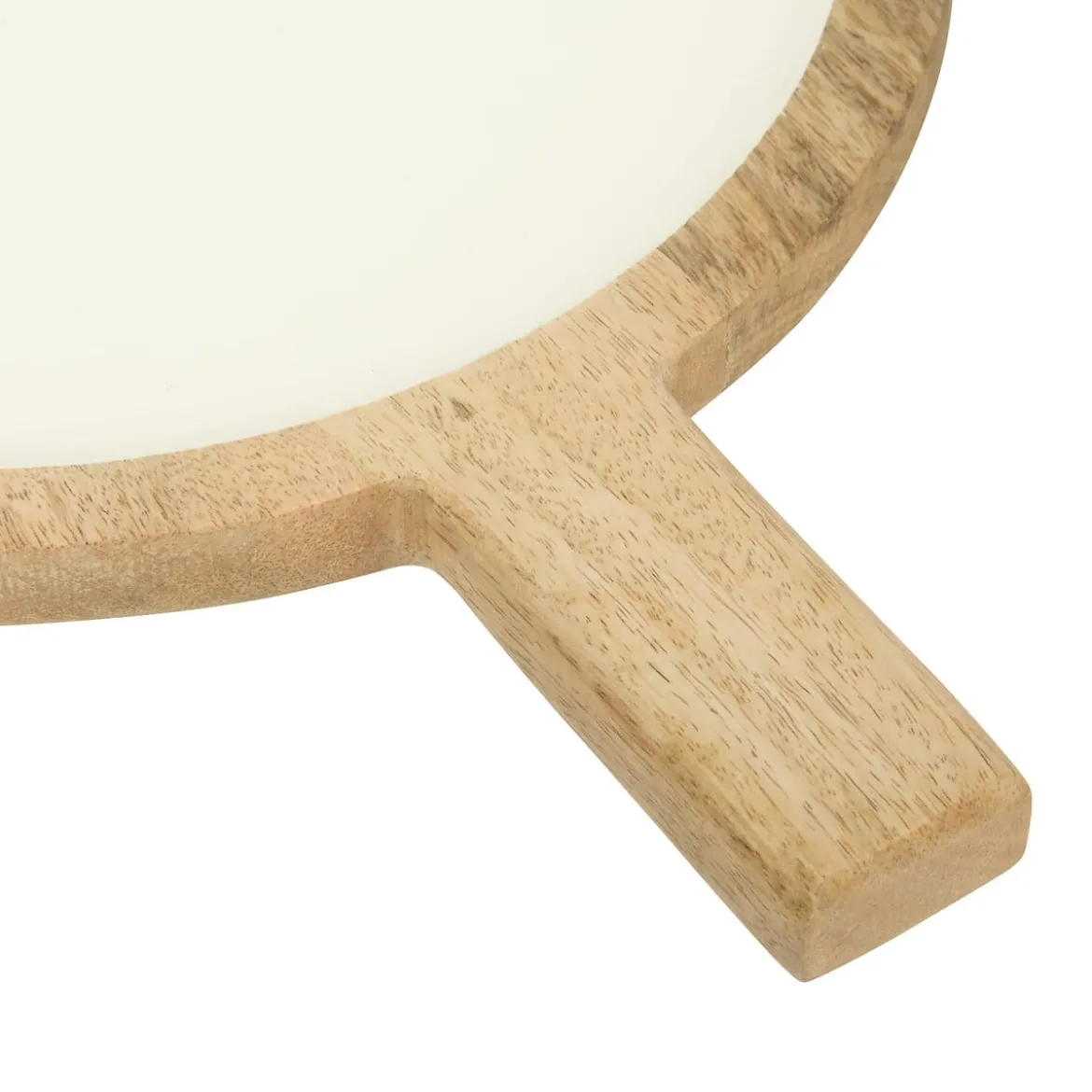 Plato de presentación INAYA blanco de madera mango