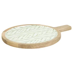 Plato de presentación INAYA verde de madera mango