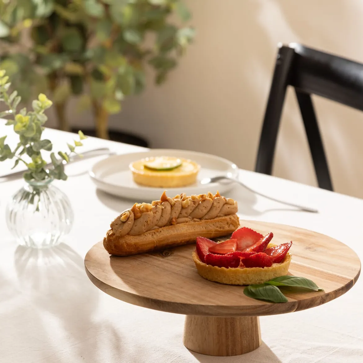Plato De Tartas De Acacia 28Cm