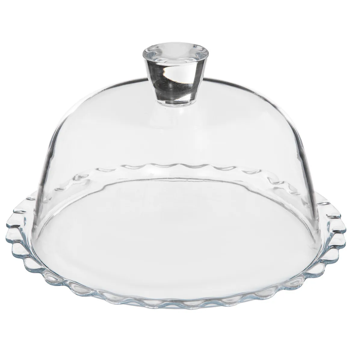 Plato De Tarta Vidrio C/Tapa 27Cm