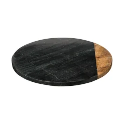 Plato giratorio de mármol negro 30cm