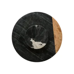 Plato giratorio de mármol negro 30cm