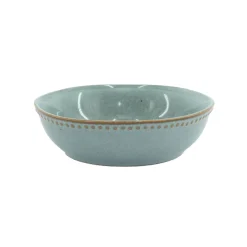 Plato Hondo Capri Azul De Cerámica 17cm