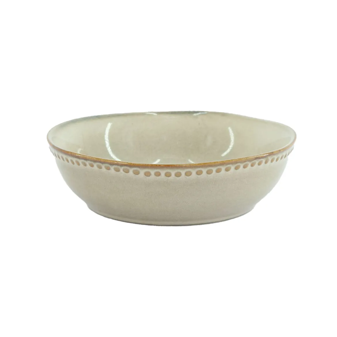 Plato Hondo Capri Beige De Cerámica 17cm
