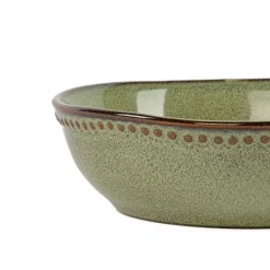 Plato Hondo Capri Verde Cerámica 17cm
