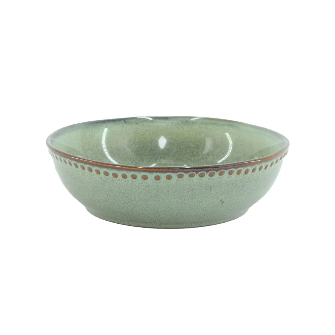 Plato Hondo Capri Verde Cerámica 17cm