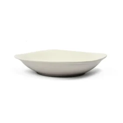 Plato Hondo Cuadrado Blanco de Cerámica