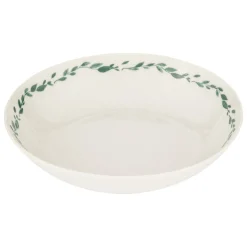 Plato hondo LAURIER blanco de porcelana 20cm