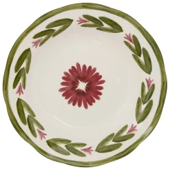 Plato hondo MONA verde de porcelana 22cm
