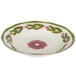 Plato hondo MONA verde de porcelana 22cm