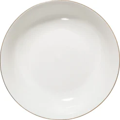 Plato Hondo Petit Salón Blanco con Borde Dorado
