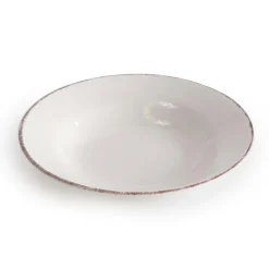 Plato Hondo Sauvage Blanco de Gres