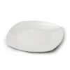 Plato Llano Blanco Cuadrado de Cerámica