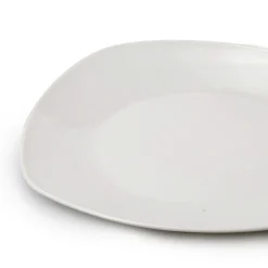 Plato Llano Blanco Cuadrado de Cerámica