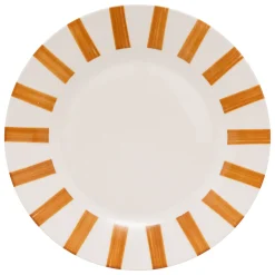 Plato llano CHERI amarillo de porcelana 27cm