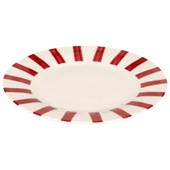 Plato llano CHERI rojo de porcelana 27cm