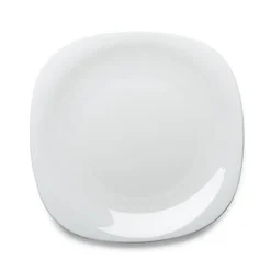 Plato Llano Cuadrado Parma Blanco 27cm