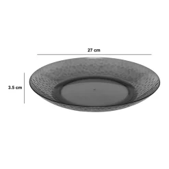 Plato llano ESTIVA 27cm gris poliestireno